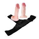 Zestaw strapon uprząż 2x dildo ralistyczne 10cm BAILE