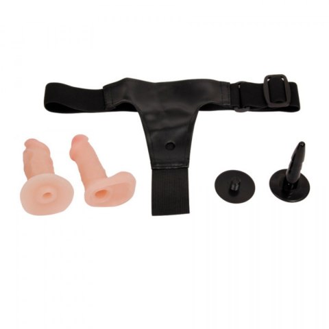Zestaw strapon uprząż 2x dildo ralistyczne 10cm BAILE Zestaw strapon uprząż 2x dildo ralistyczne 10cm BAILE