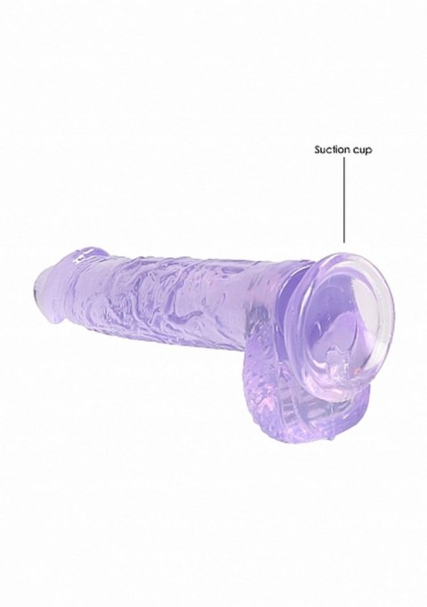 6" / 15 cm Realistic Dildo With Balls - Purple RealRock 6" / 15 cm Realistic Dildo With Balls - Purple RealRock