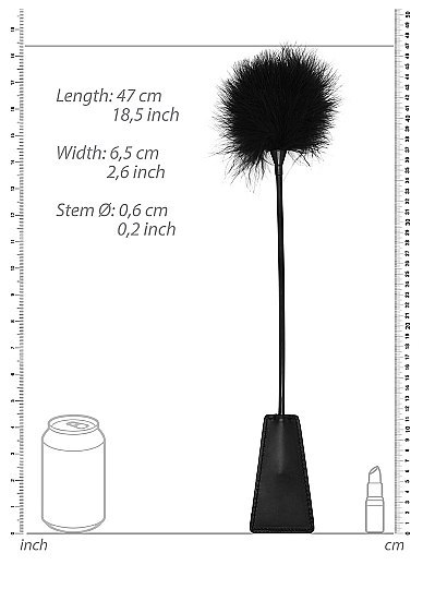 Packa BDSM Ouch! Crop With Feather - Black Ouch! Packa BDSM Ouch! Crop With Feather - Black Ouch!