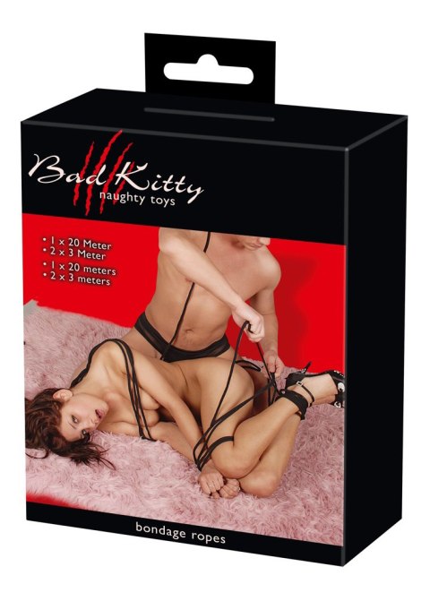 Miękka bawełniana lina sznur do krępowania 3szt Bad Kitty Miękka bawełniana lina sznur do krępowania 3szt Bad Kitty