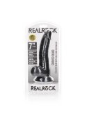 Curved Realistic Dildo Balls Suction Cup - 7""/ 18 cm RealRock