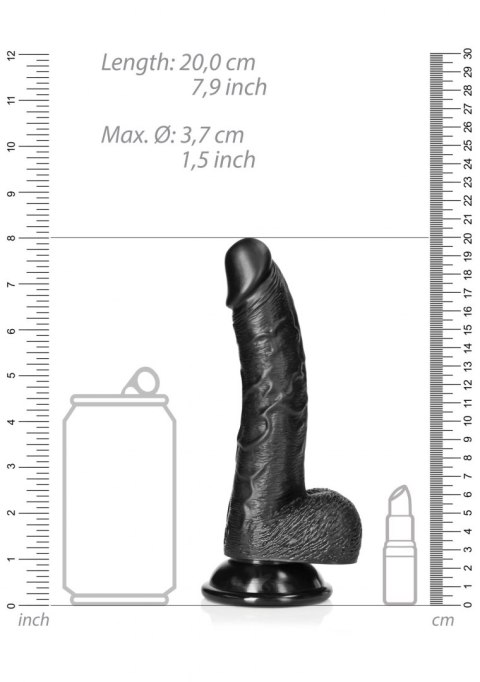 Curved Realistic Dildo Balls Suction Cup - 7""/ 18 cm RealRock Curved Realistic Dildo Balls Suction Cup - 7""/ 18 cm RealRock