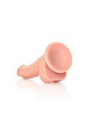 Curved Realistic Dildo Balls Suction Cup - 7""/ 18 cm RealRock