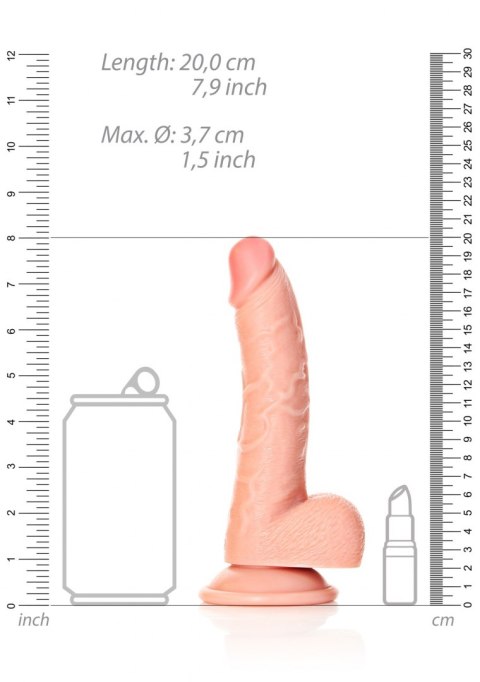 Curved Realistic Dildo Balls Suction Cup - 7""/ 18 cm RealRock Curved Realistic Dildo Balls Suction Cup - 7""/ 18 cm RealRock