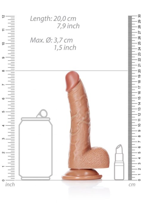 Curved Realistic Dildo Balls Suction Cup - 7""/ 18 cm RealRock Curved Realistic Dildo Balls Suction Cup - 7""/ 18 cm RealRock