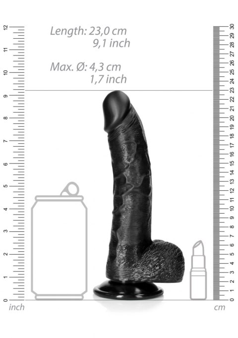 Curved Realistic Dildo Balls Suction Cup - 8""/ 20,5 cm RealRock Curved Realistic Dildo Balls Suction Cup - 8""/ 20,5 cm RealRock