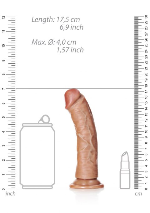 Curved Realistic Dildo with Suction Cup - 6""/ 15,5 cm RealRock Curved Realistic Dildo with Suction Cup - 6""/ 15,5 cm RealRock