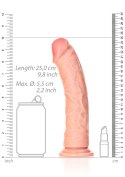 Curved Realistic Dildo with Suction Cup - 9""/ 23 cm RealRock