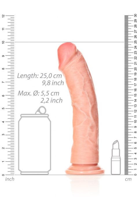 Curved Realistic Dildo with Suction Cup - 9""/ 23 cm RealRock Curved Realistic Dildo with Suction Cup - 9""/ 23 cm RealRock