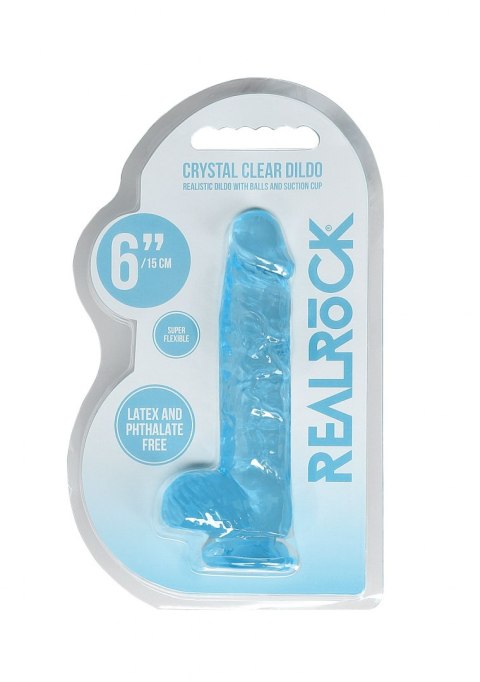 Realistic Dildo with Balls - 6""/ 15 cm RealRock