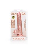 Straight Realistic Dildo Balls Suction Cup - 9""/ 23 cm RealRock