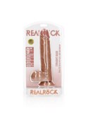 Straight Realistic Dildo Balls Suction Cup - 9""/ 23 cm RealRock