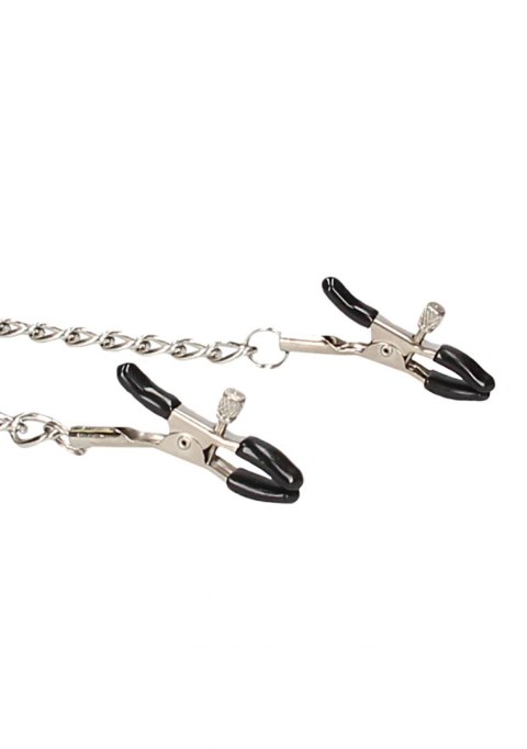 Velcro Collar With Nipple Clamps - With Adjustable Straps Ouch! Velcro Collar With Nipple Clamps - With Adjustable Straps Ouch!