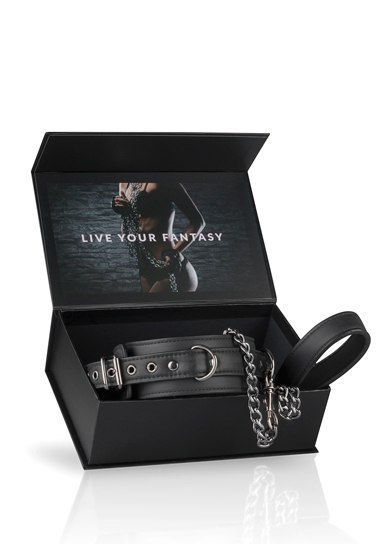 Zestaw bdsm bondage miękka obroża smycz łańcuszek Easytoys Zestaw bdsm bondage miękka obroża smycz łańcuszek Easytoys