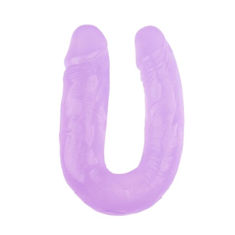 Wygięte podwójne żylaste dildo sex lesbijski 18 cm HI-Rubber Wygięte podwójne żylaste dildo sex lesbijski 18 cm HI-Rubber