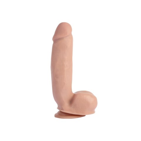Żylasty miły w dotyku penis z przyssawką 21 cm T-skin Real Żylasty miły w dotyku penis z przyssawką 21 cm T-skin Real