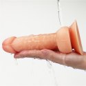 Wyżyłowany penis gruby z przyssawką dildo 18 cm Lovetoy