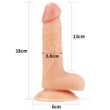 Wyżyłowany penis gruby z przyssawką dildo 18 cm Lovetoy