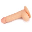 Wyżyłowany penis gruby z przyssawką dildo 18 cm Lovetoy