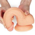 Wyżyłowany penis gruby z przyssawką dildo 20 cm Lovetoy