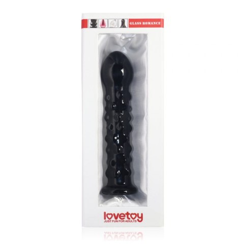 Czarne dildo z wypustkami główką i prostym trzonem Lovetoy Czarne dildo z wypustkami główką i prostym trzonem Lovetoy