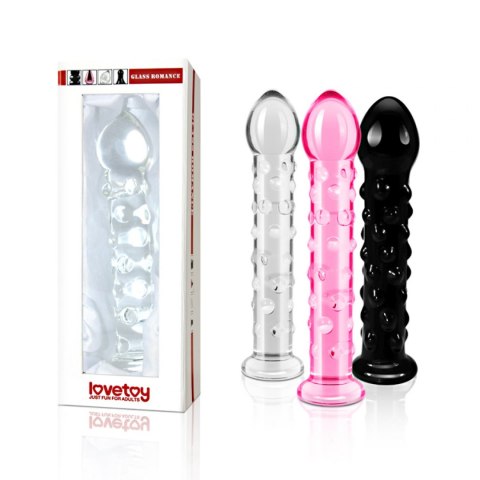 Czarne dildo z wypustkami główką i prostym trzonem Lovetoy Czarne dildo z wypustkami główką i prostym trzonem Lovetoy