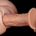 Długie potężne dildo z przyssawką i żyłami 28 cm Lovetoy