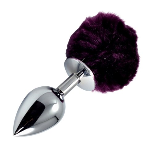 Korek analny z purpurowym puszkiem ze stali 8 cm Lovetoy Korek analny z purpurowym puszkiem ze stali 8 cm Lovetoy