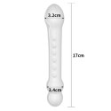 Zakrzywione przezroczyste dildo z wypustkami 17 cm Lovetoy