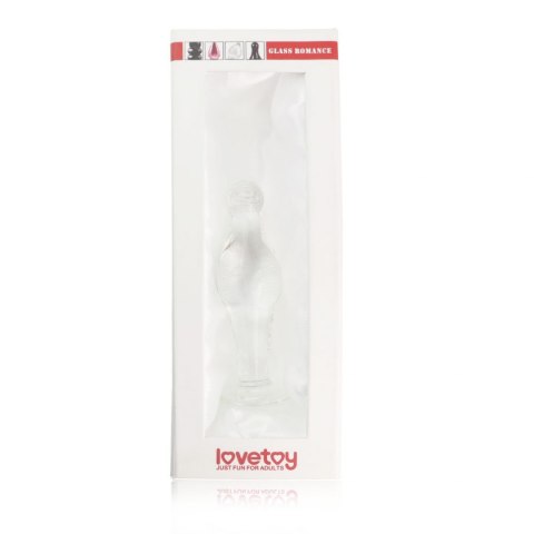 Biały opływowy szklany sex korek analny 11,5 cm Lovetoy Biały opływowy szklany sex korek analny 11,5 cm Lovetoy