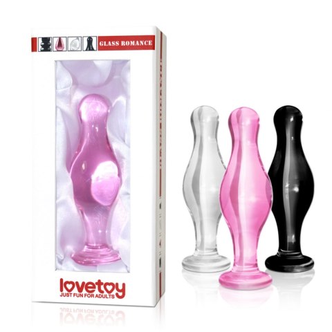 Biały opływowy szklany sex korek analny 11,5 cm Lovetoy Biały opływowy szklany sex korek analny 11,5 cm Lovetoy