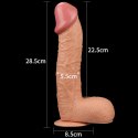 Duży żylasty cielisty penis z przyssawką 28,5 cm Lovetoy