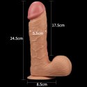 Gruby giętki silikonowy penis z przyssawką 24,5 cm Lovetoy