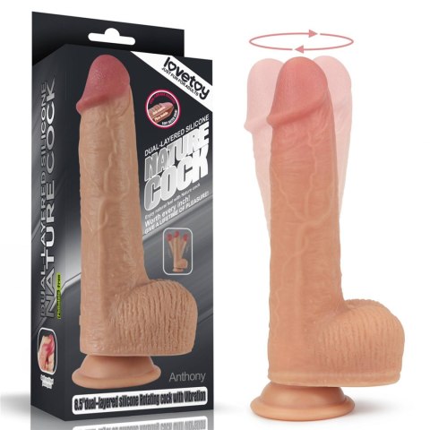 Realistyczne dildo z przyssawką obrotowe 21,5 cm Lovetoy