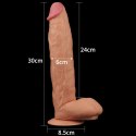 Śniady żylasty penis duże dildo z przyssawką 30 cm Lovetoy