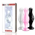 Szklane dildo analne z wypustkami 3 kolory 11,5 cm Lovetoy