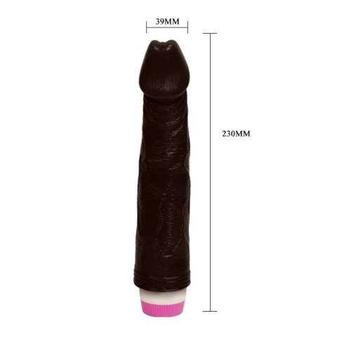 Realistyczny czarny penis wibrator naturalny 23cm BAILE Realistyczny czarny penis wibrator naturalny 23cm BAILE