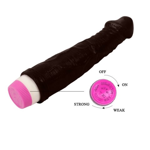 Realistyczny czarny penis wibrator naturalny 23cm BAILE Realistyczny czarny penis wibrator naturalny 23cm BAILE