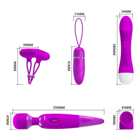 Zestaw sex zabawek wibrator królik masażer jajko Pretty Love Zestaw sex zabawek wibrator królik masażer jajko Pretty Love
