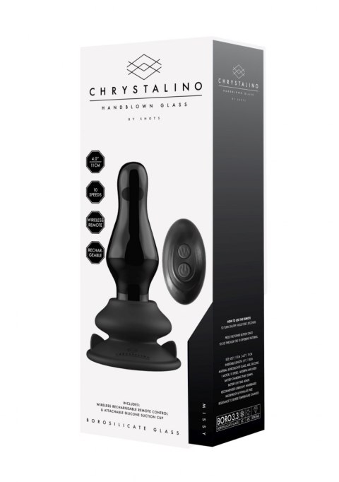 Małe szklane dildo z wibracjami z przyssawką Chrystalino Małe szklane dildo z wibracjami z przyssawką Chrystalino