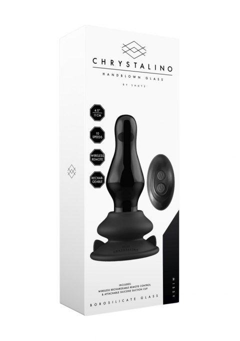 Małe szklane dildo z wibracjami z przyssawką Chrystalino Małe szklane dildo z wibracjami z przyssawką Chrystalino