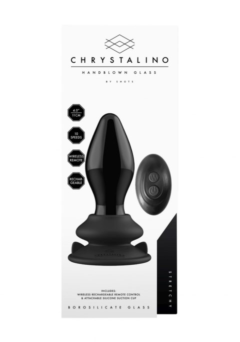 Szklane dildo z wibracjami z przyssawką na pilot Chrystalino Szklane dildo z wibracjami z przyssawką na pilot Chrystalino