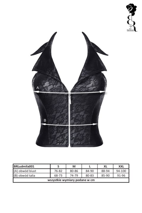 Bielizna - BRLUDMILA001 top czarny rozmiar S Demoniq Bielizna - BRLUDMILA001 top czarny rozmiar S Demoniq