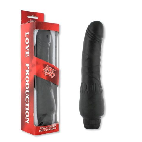 Wibrator naturaly winyl czarny 22 cm Seven Creations Wibrator naturaly winyl czarny 22 cm Seven Creations