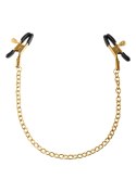 Stymulator-FF GOLD NIPPLE CHAIN CLAMPS Fetish Fantasy Gold