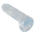 Dildo żelowe realistyczne penis z jądrami 22cm sex Crystal