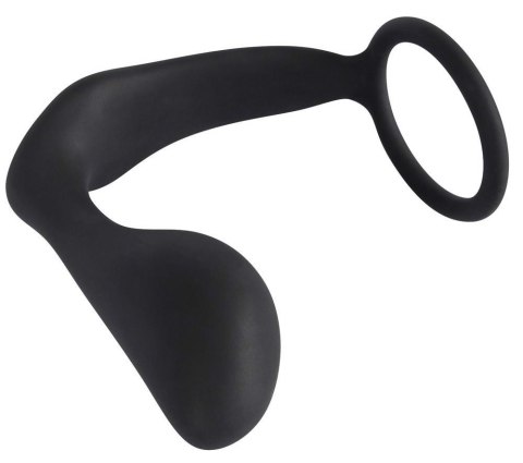Korek analny zatyczka z pierścieniem na penisa 10cm Black Velvets Korek analny zatyczka z pierścieniem na penisa 10cm Black Velvets