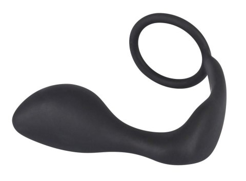 Korek analny zatyczka z pierścieniem na penisa 10cm Black Velvets Korek analny zatyczka z pierścieniem na penisa 10cm Black Velvets