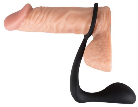 Korek analny zatyczka z pierścieniem na penisa 10cm Black Velvets Korek analny zatyczka z pierścieniem na penisa 10cm Black Velvets